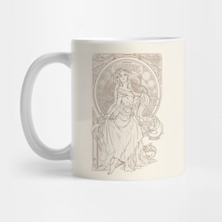 Art Nouveau Rapunzel Lineart Mug